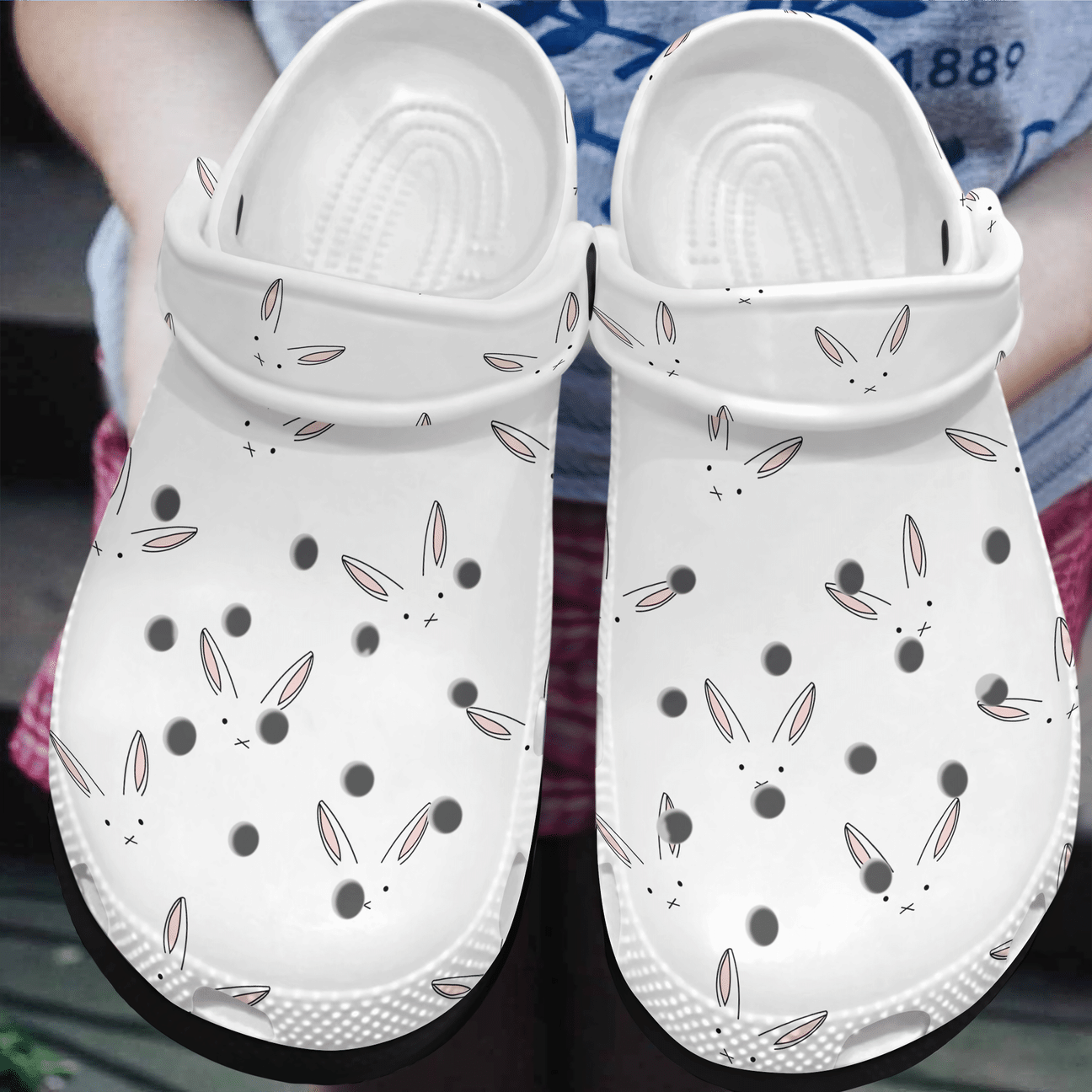 Rabbit Personalized Clog, Custom Name, Text, Color, Number Fashion Style For Women, Men, Kid, Print 3D Cute Rabbit