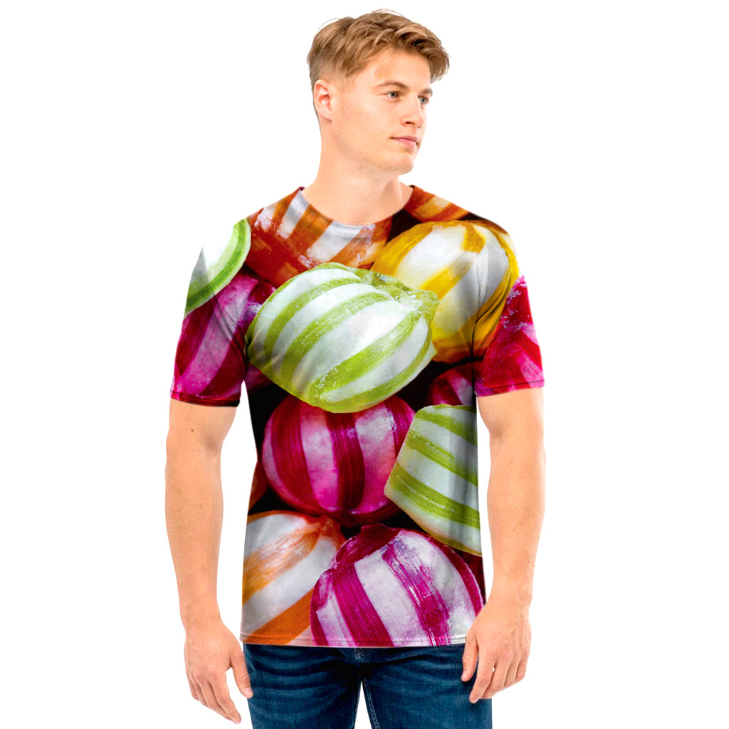 Colorful Candy Ball Print Men’S T-Shirt