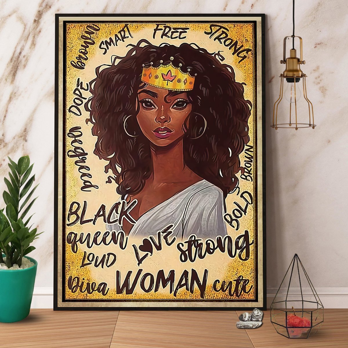 Black Queen Love Strong Smart Free Poster No Frame