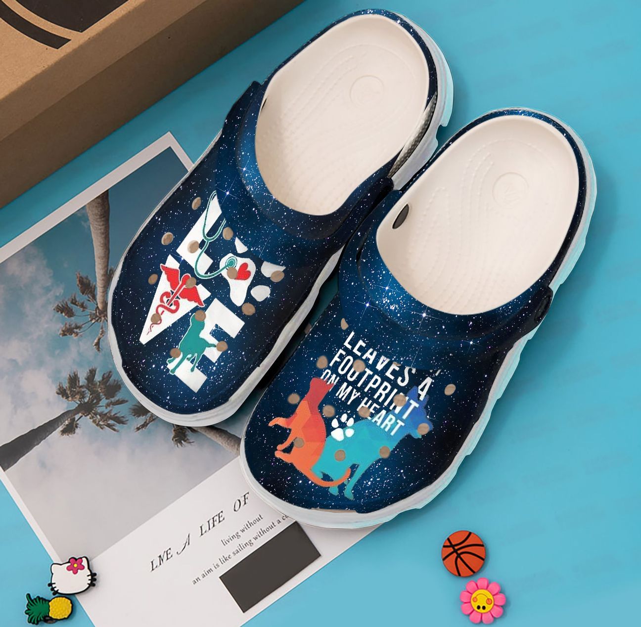 Vet Tech Personalized Clog, Custom Name, Text, Color, Number Fashion Style For Women, Men, Kid, Print 3D Footprint On My Heart