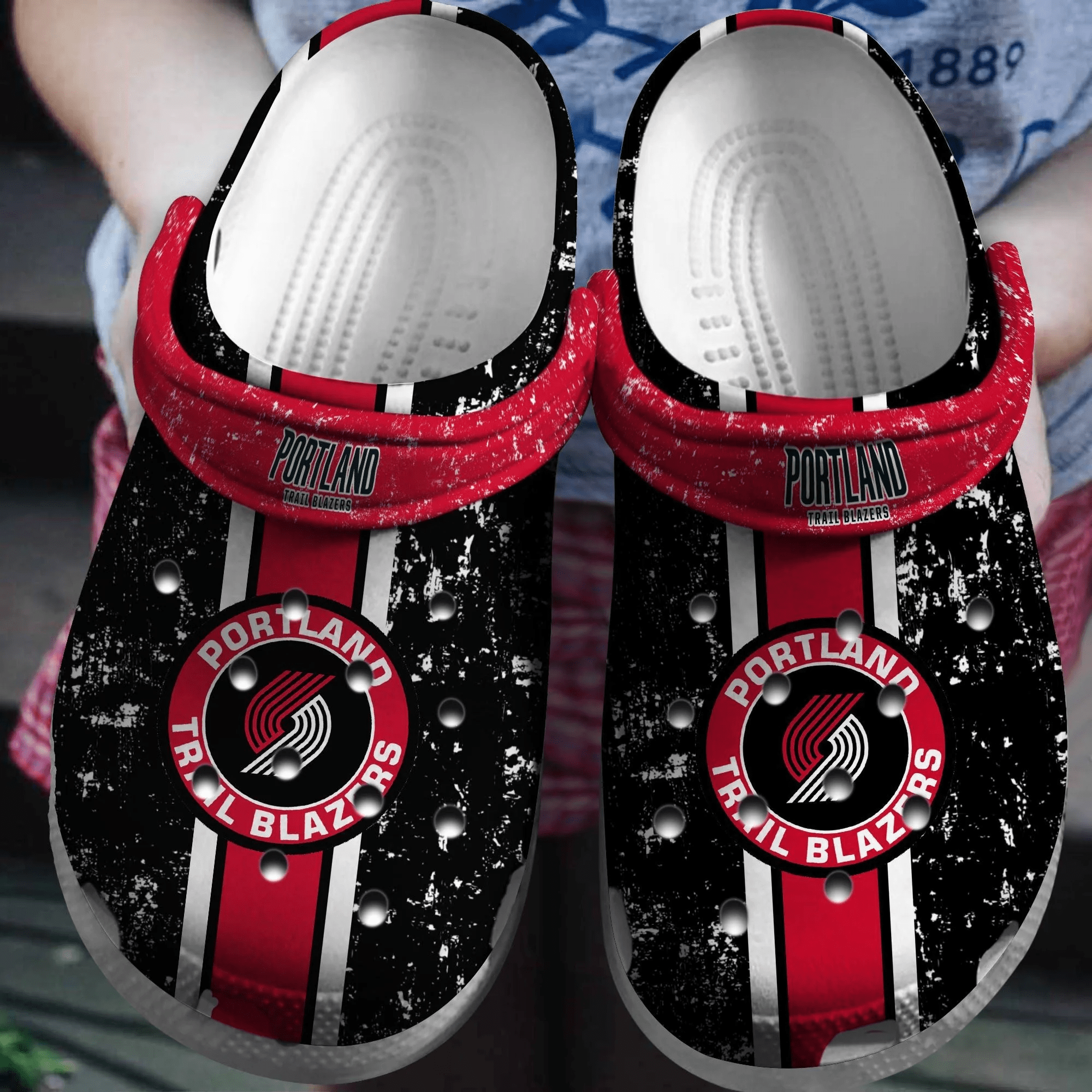 Portland Trail Blazers Basketball Club Comfortable Shoes Crocband Clogs For Men Women