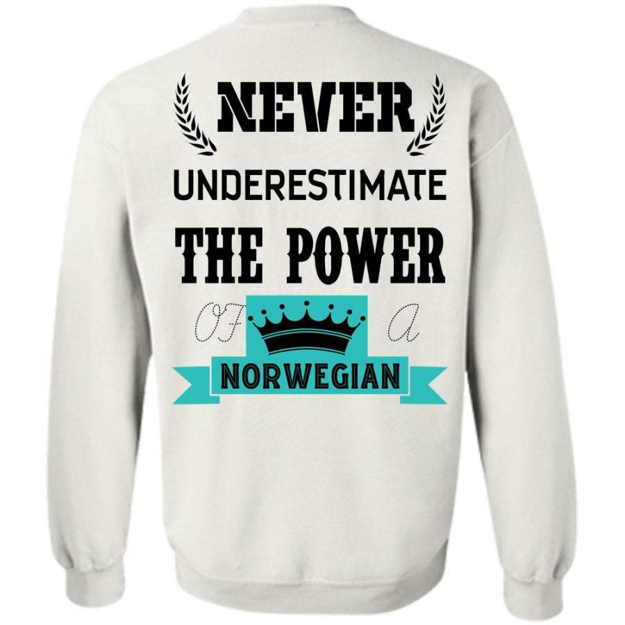Favorite T Shirt, Never Underestimate The Power Norwegian Sweatshirt
