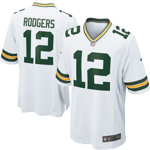 Aaron Rodgers Green Bay Packers Game Jersey White NFL