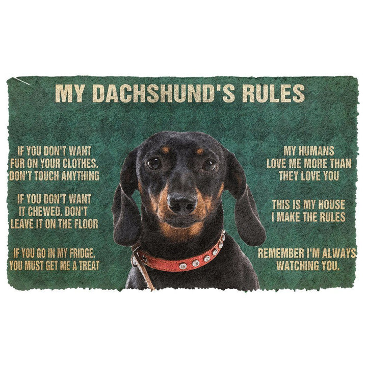 Waybackapparel My Dachshund’S Rules 3D Doormat