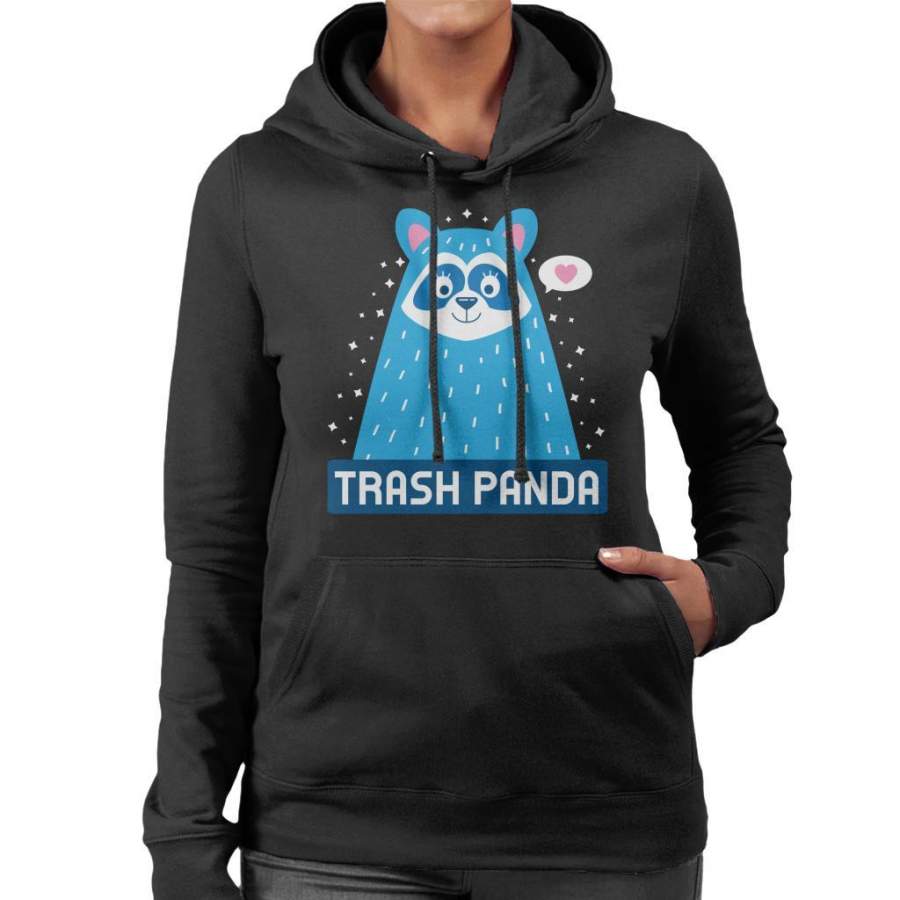 Trash Panda Cute Raccoon Women’s Hooded Sweatshirt