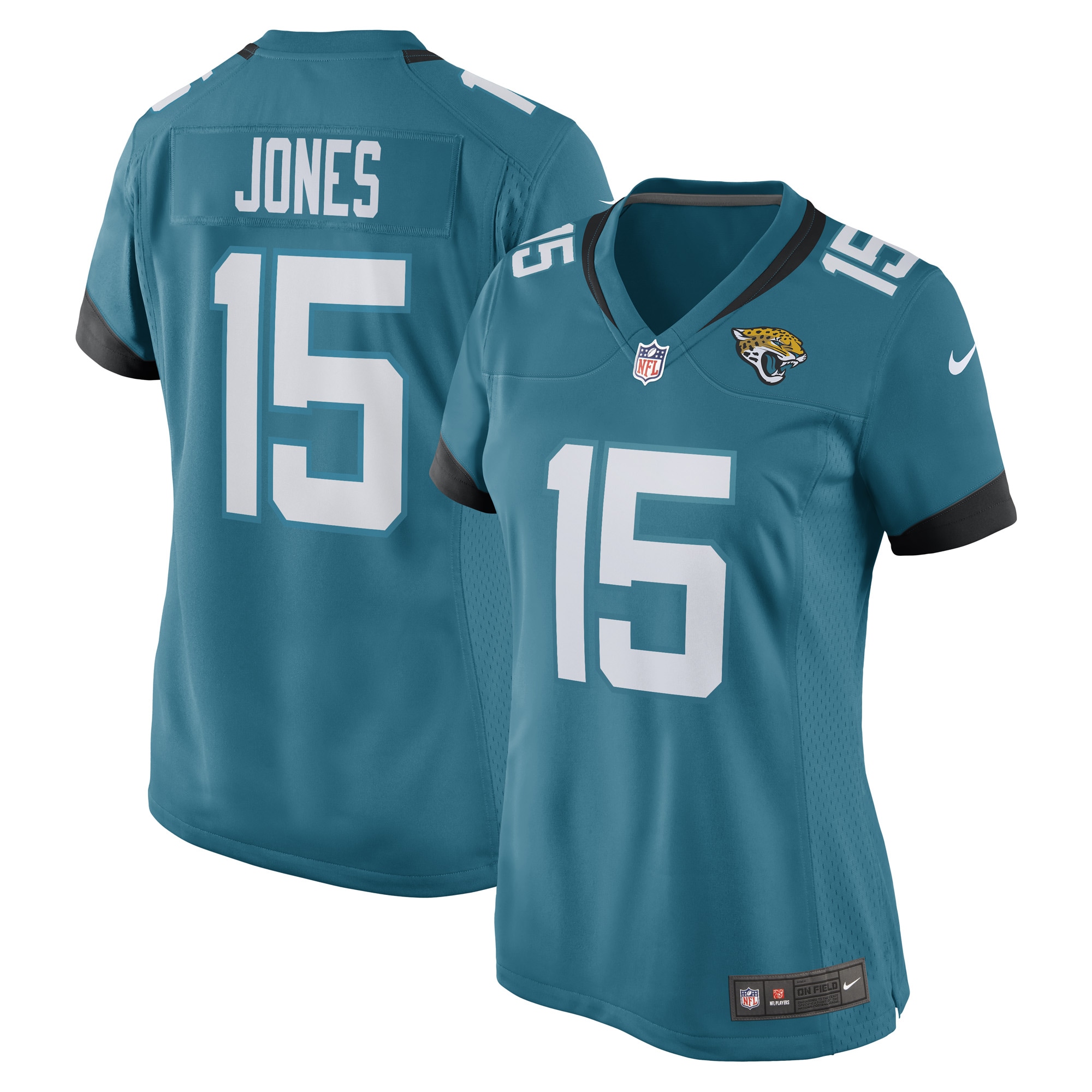 Women’s Jacksonville Jaguars Tim Jones Teal Game Player Jersey