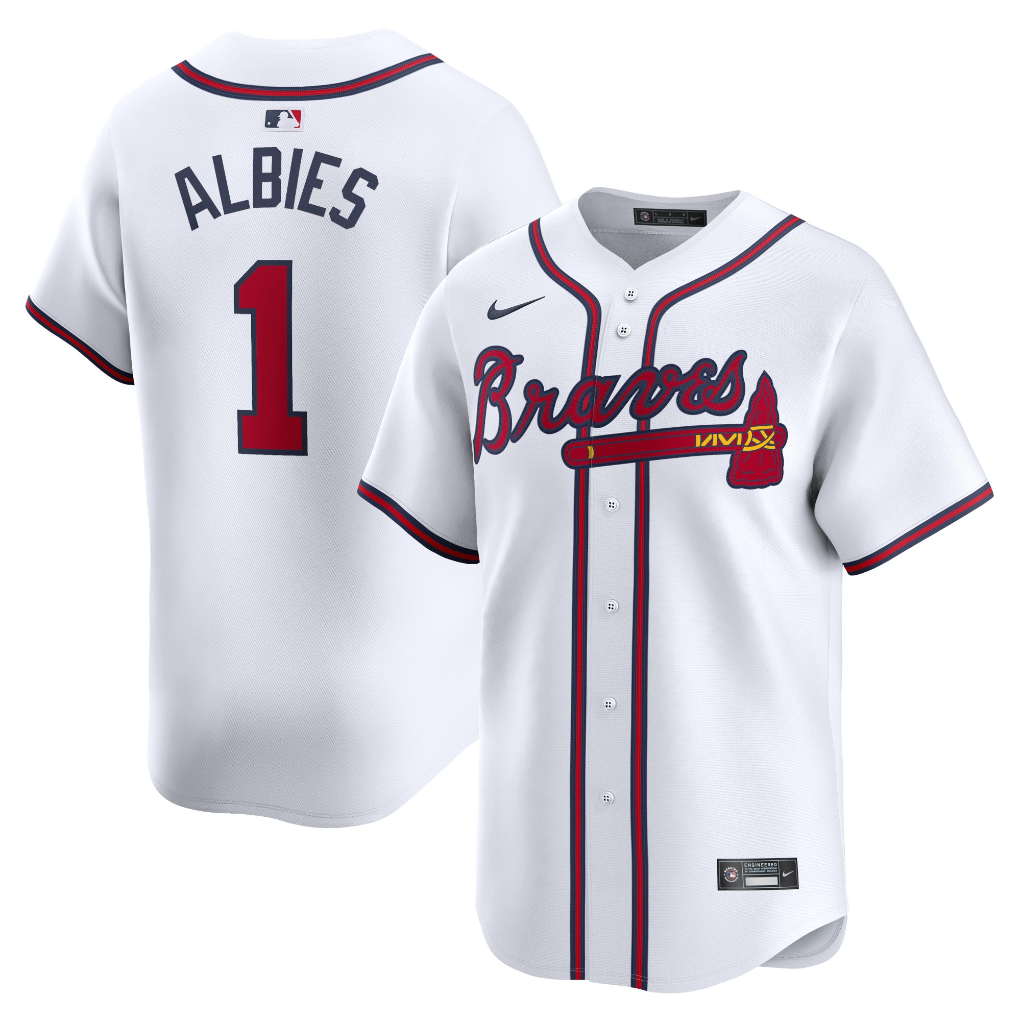 Ozzie Albies Atlanta Braves Home Limited Player Jersey – White