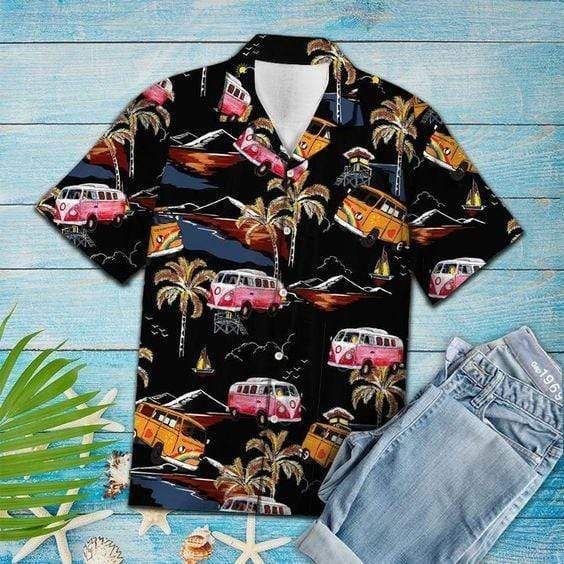 Buy Camping Car Black Hawaii Aloha Shirts Ha22276