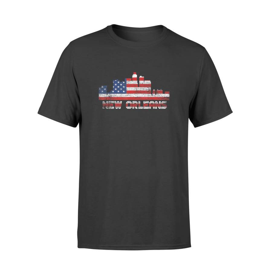 4th of July Festival New Orleans city American Flag Shirt – Standard T-shirt