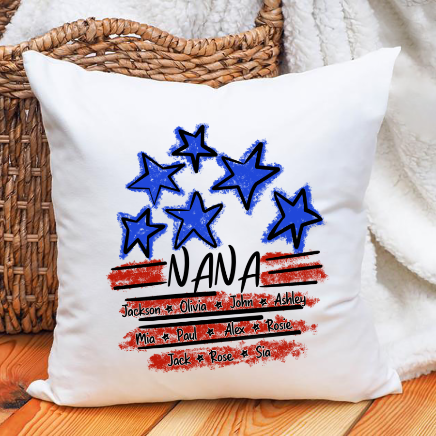 Nana With Grandkids Flag Indoor Pillow