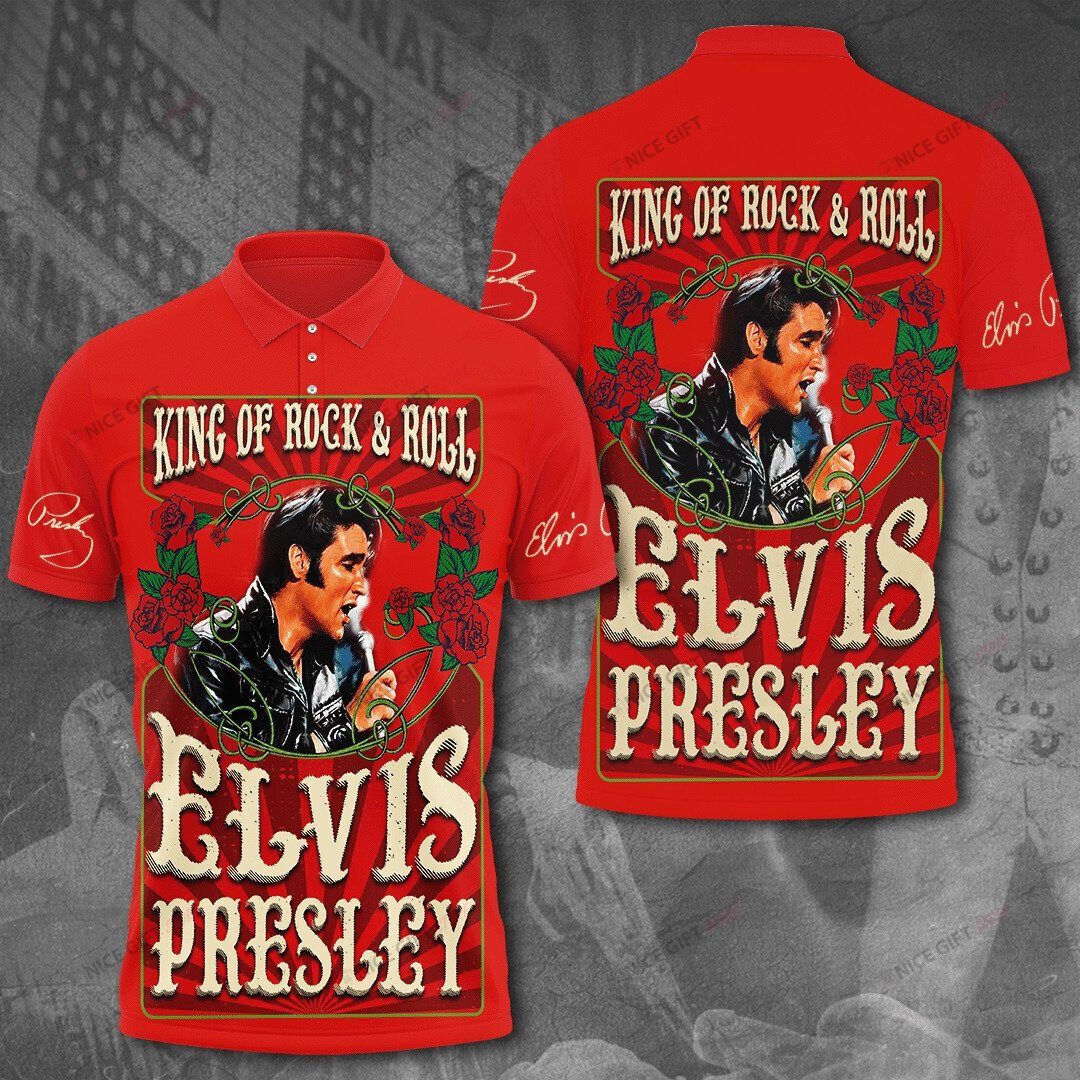 Elvis Presley Polo Shirt 3D 3Ps-K5S6