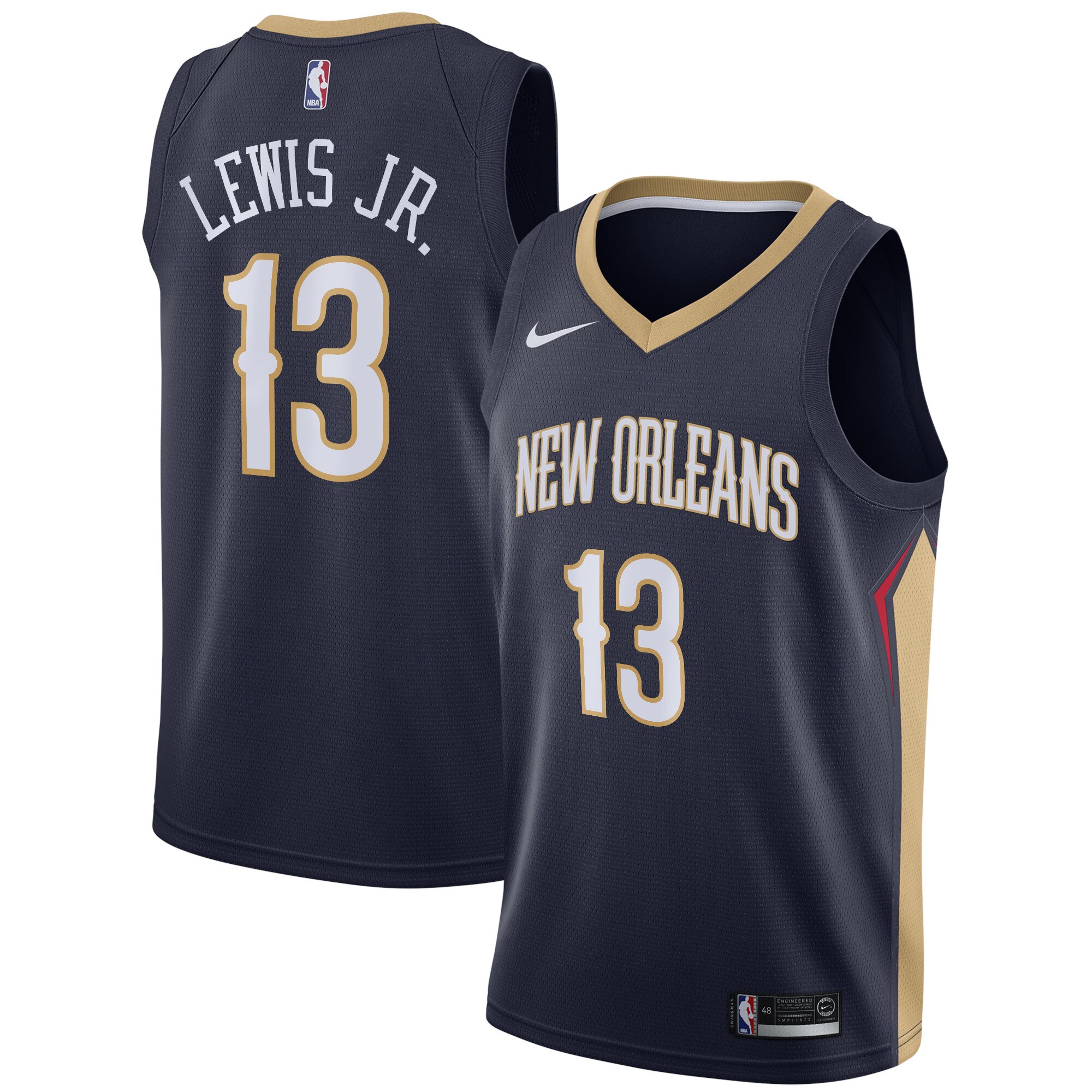 New Orleans Pelicans Icon Edition Swingman Jersey – Navy – Kira Lewis Jr. – Mens