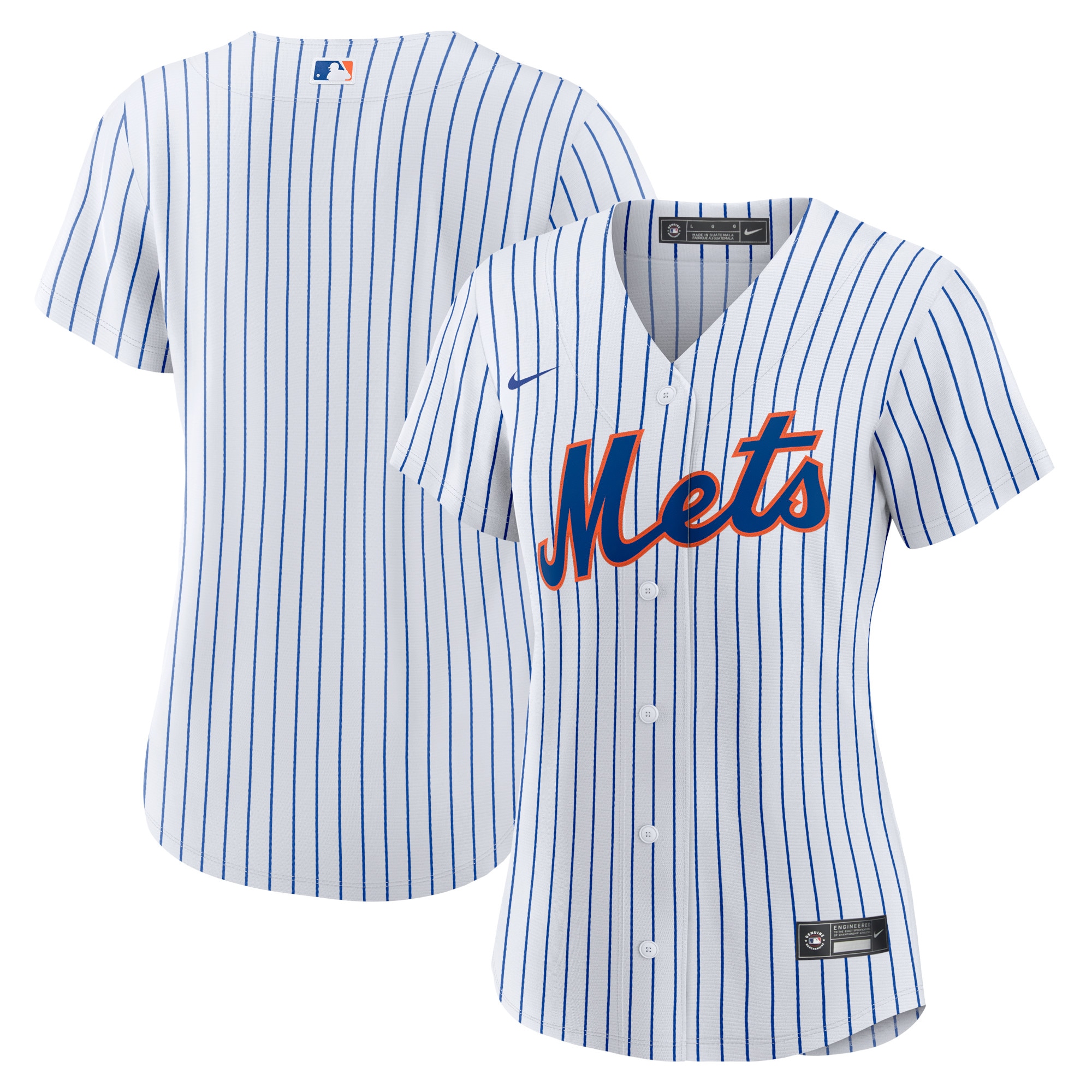 New York Mets Women's Home Blank Replica Jersey – White