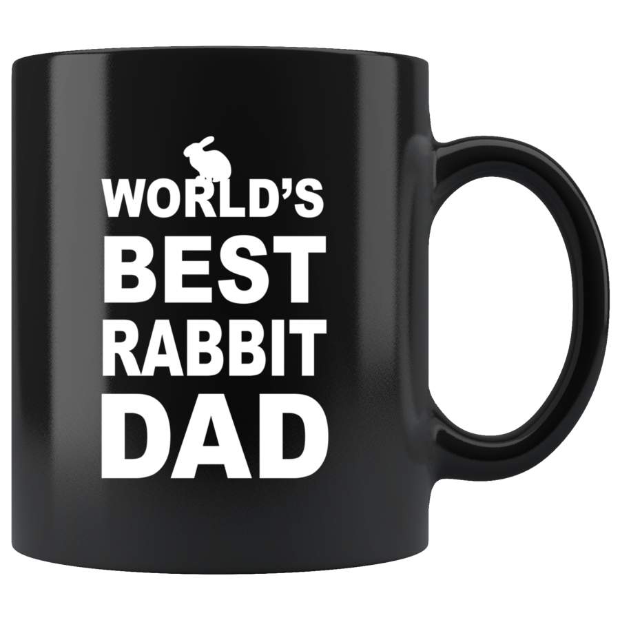 World’s Best Rabbit Dad 11oz Black Mug