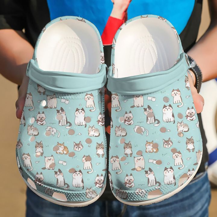 Cat Lovely Cats Sku 521 Crocs Crocband Clog Comfortable For Mens Womens Classic Clog Water Shoes