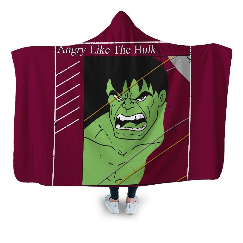 Angry Like The Hulk Hooded Blanket