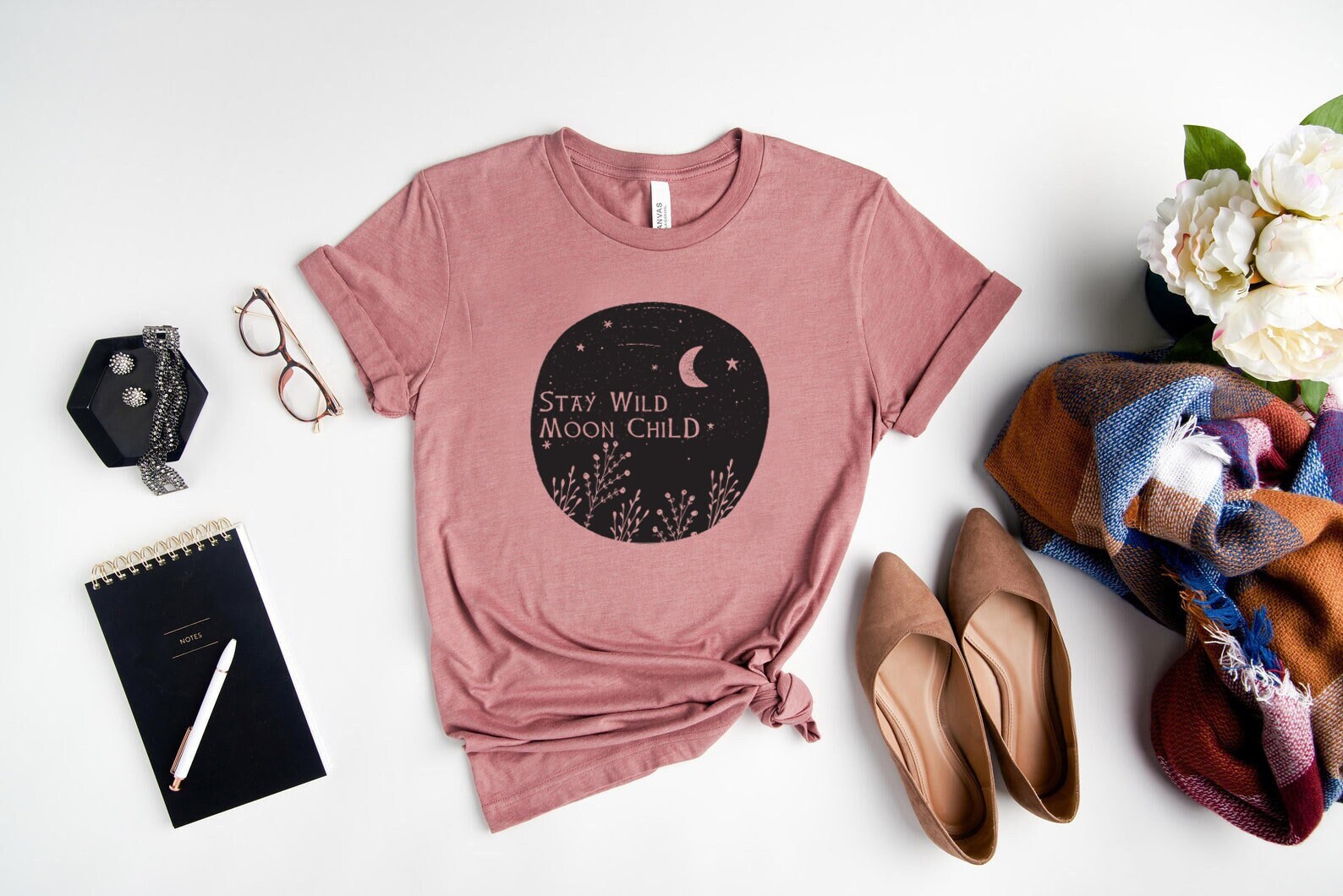 Stay Wild Moon Child Shirt, Moon Shirt, Moon Bohemian Shirt, Gift For Moon Lover, Sun And Moon Shirt, Moon T-shirt, Women Shirt, Moon Gift