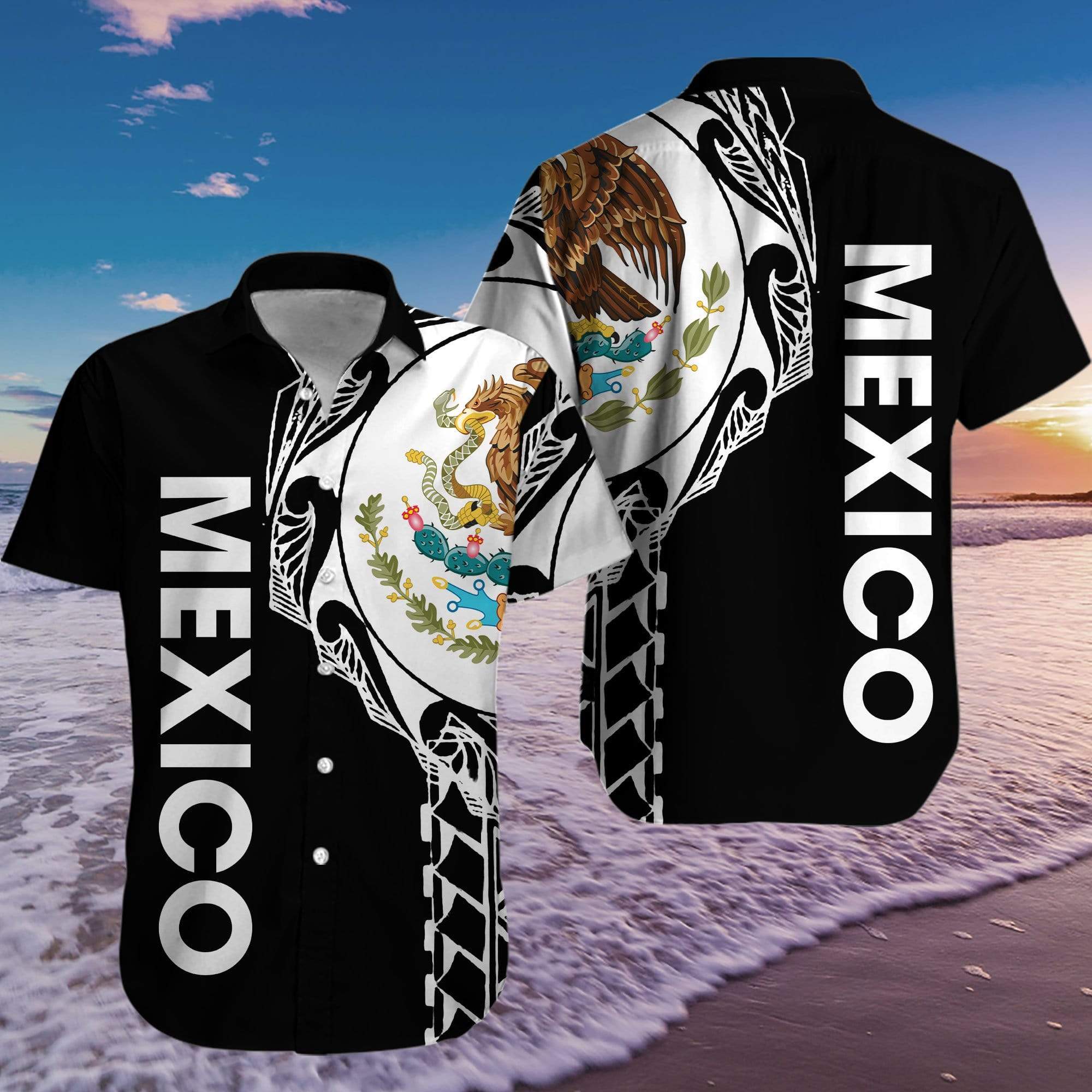 Mexico Black Hawaii Shirt For Men And Women Ha110109