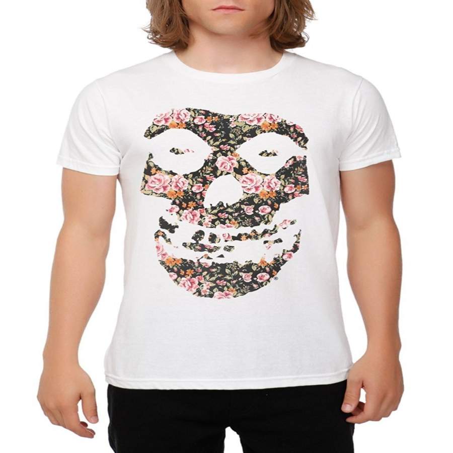 Misfits Floral Fiend Skull Mens T-Shirt