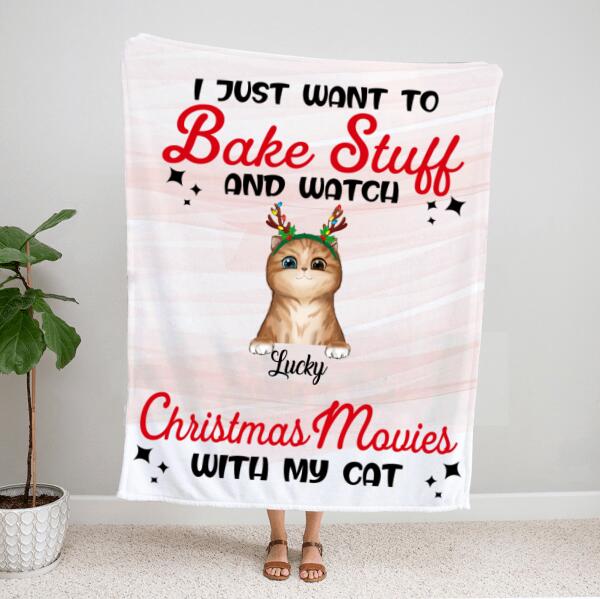 Personalized Cat Lover Blanket – Christmas Gifts For Cat Lovers – Up To 4 Cats