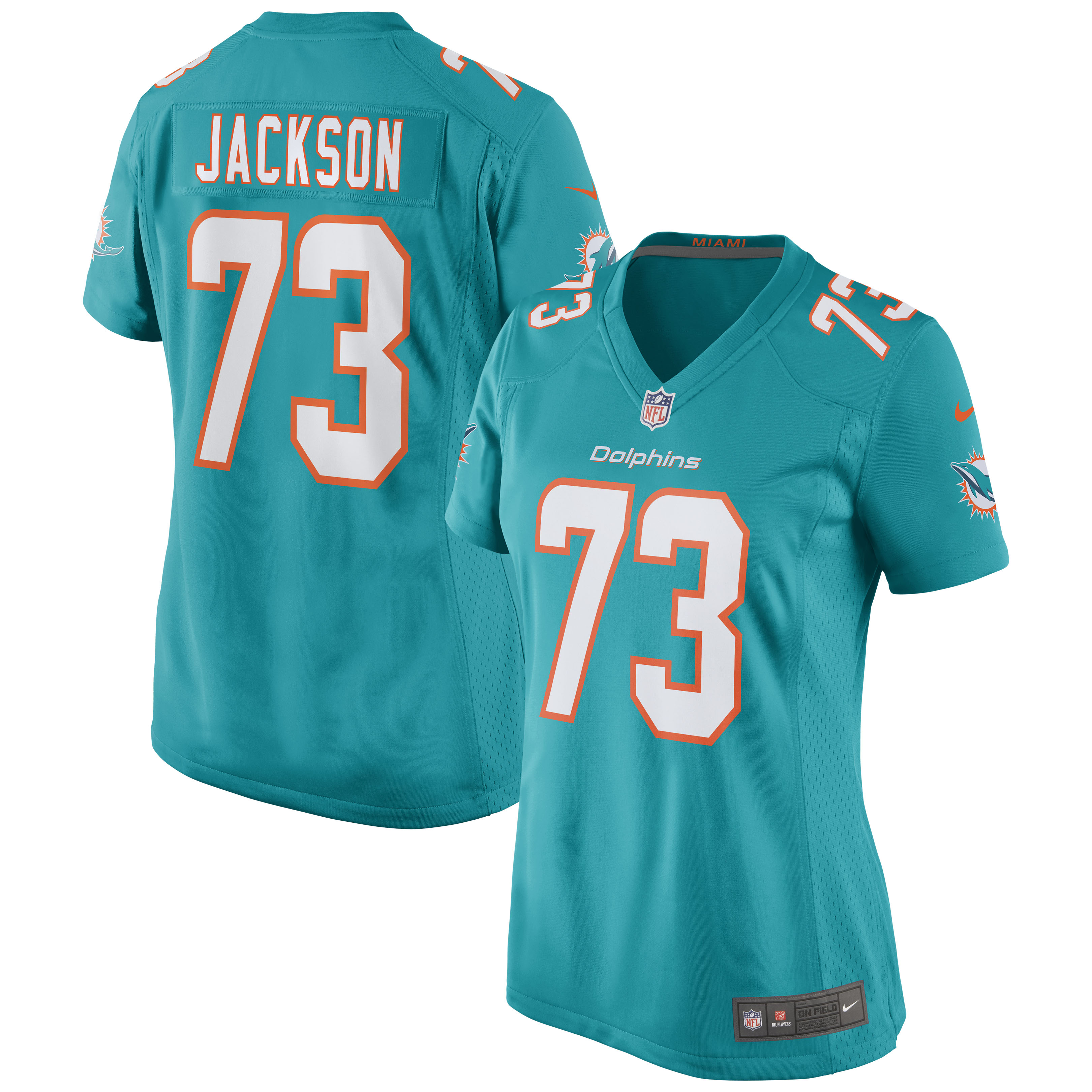 Austin Jackson Miami Dolphins Women's Game Jersey – Aqua