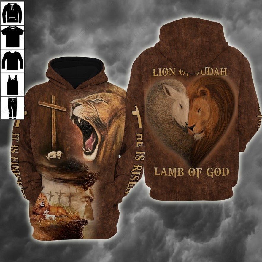 The Love Of Jesus Lion Of Judah Lamb Of God 3D All Over Printed Apparel