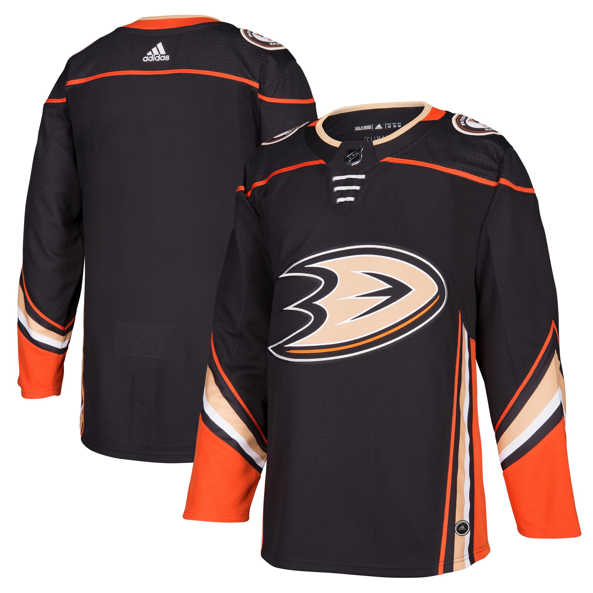 Anaheim Ducks Home Authentic Blank Jersey – Black