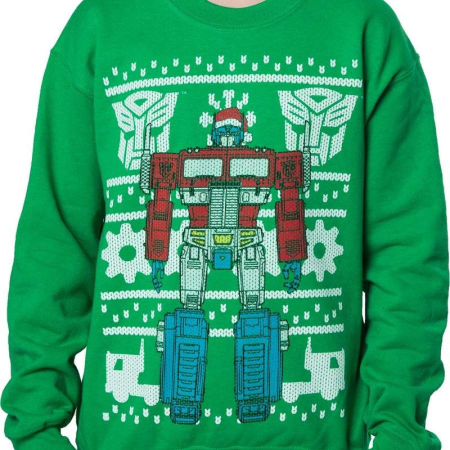 Optimus Prime Transformers Ugly Christmas Sweatshirt