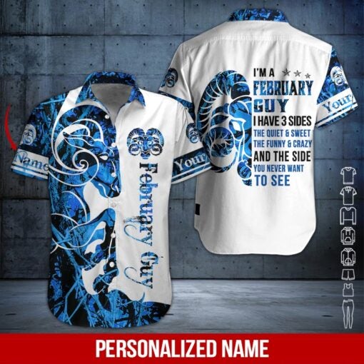 February Guy Custom Name Hawaii Shirt For Men Women Adult Ha34772