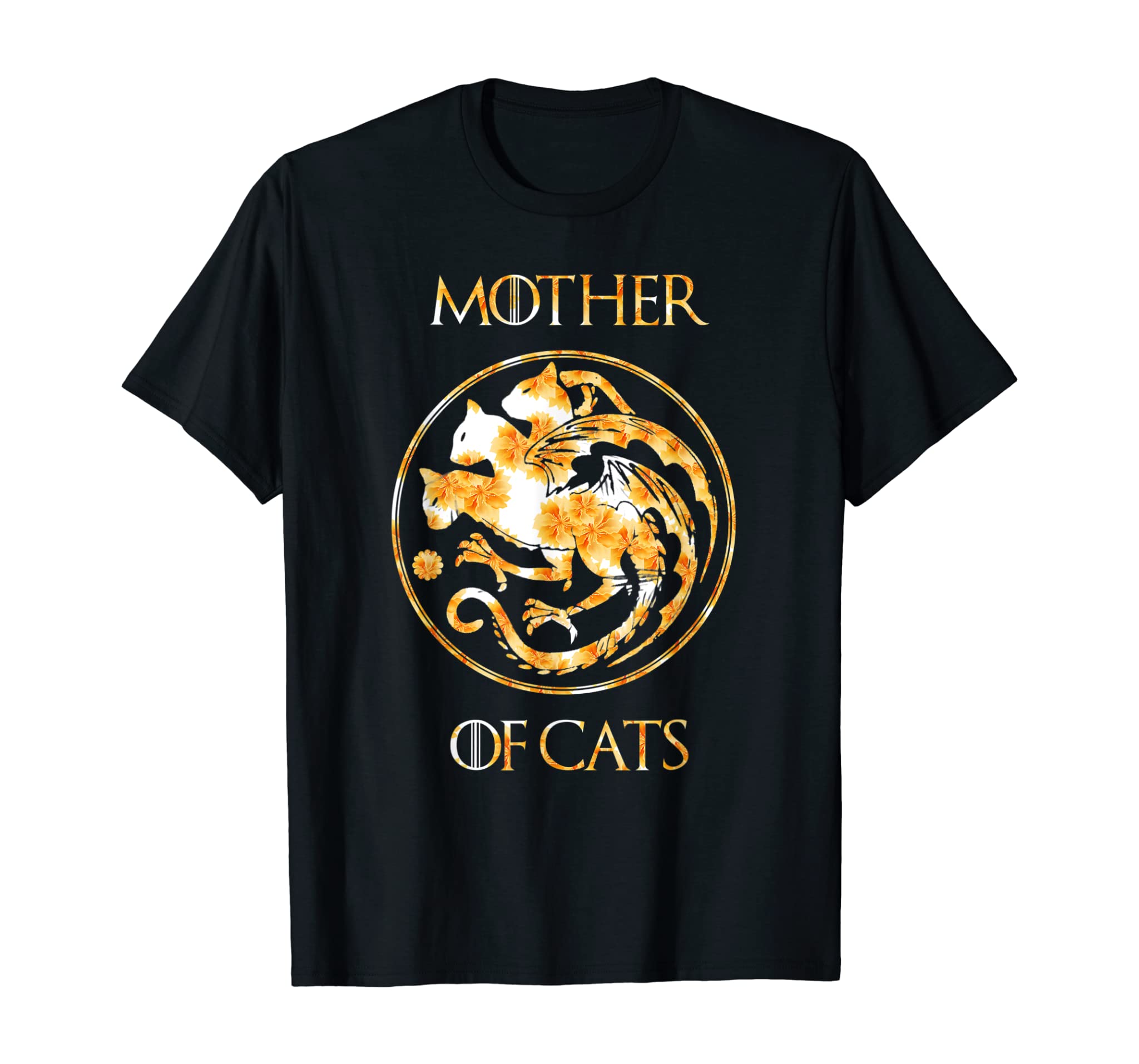 Mother of Cats Shirt With Floral Art Best Mom Gift