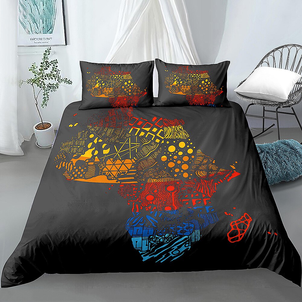 Africa Printed Bedding Sets Ethnic African Duvet Cover And Pillowcase Duvet Cover Set