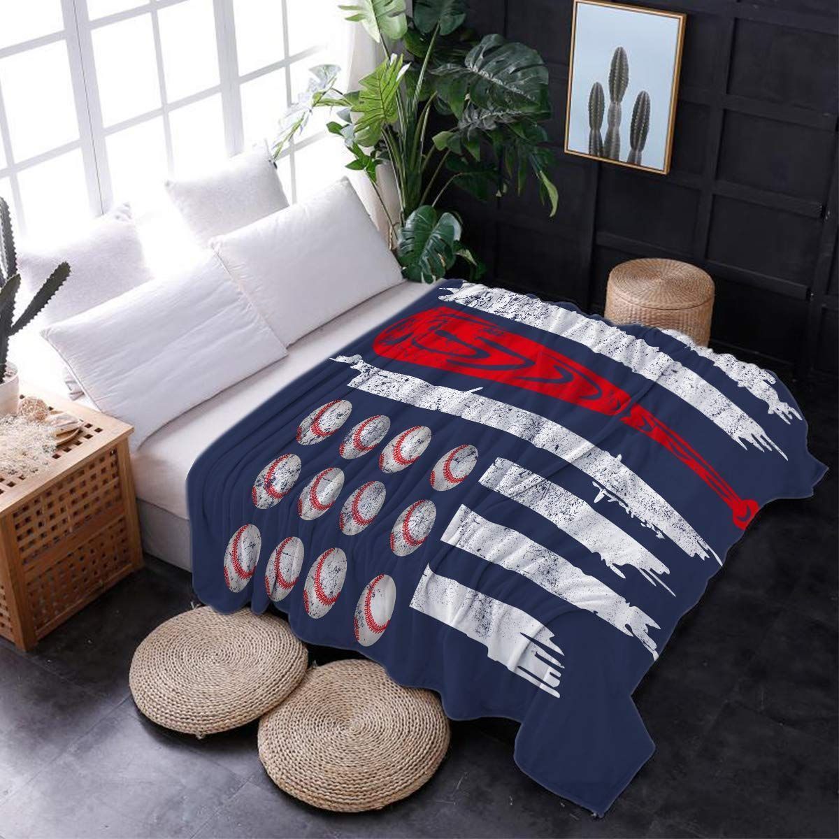 High quality Baseball American Fleece Blanket All Over Prints