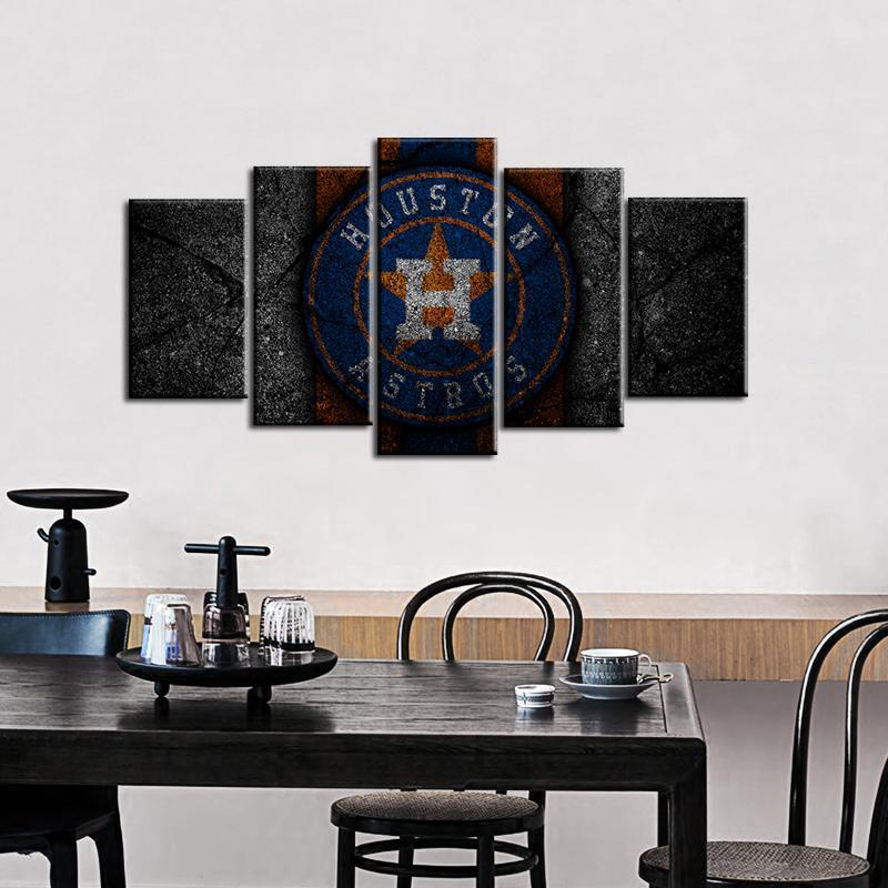 Houston Astros Rock Style Canvas