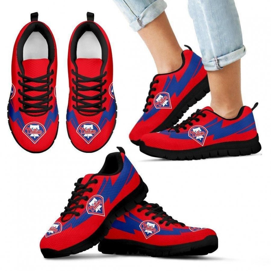 Three Amazing Good Line Charming Logo Philadelphia Phillies Sneakers #868