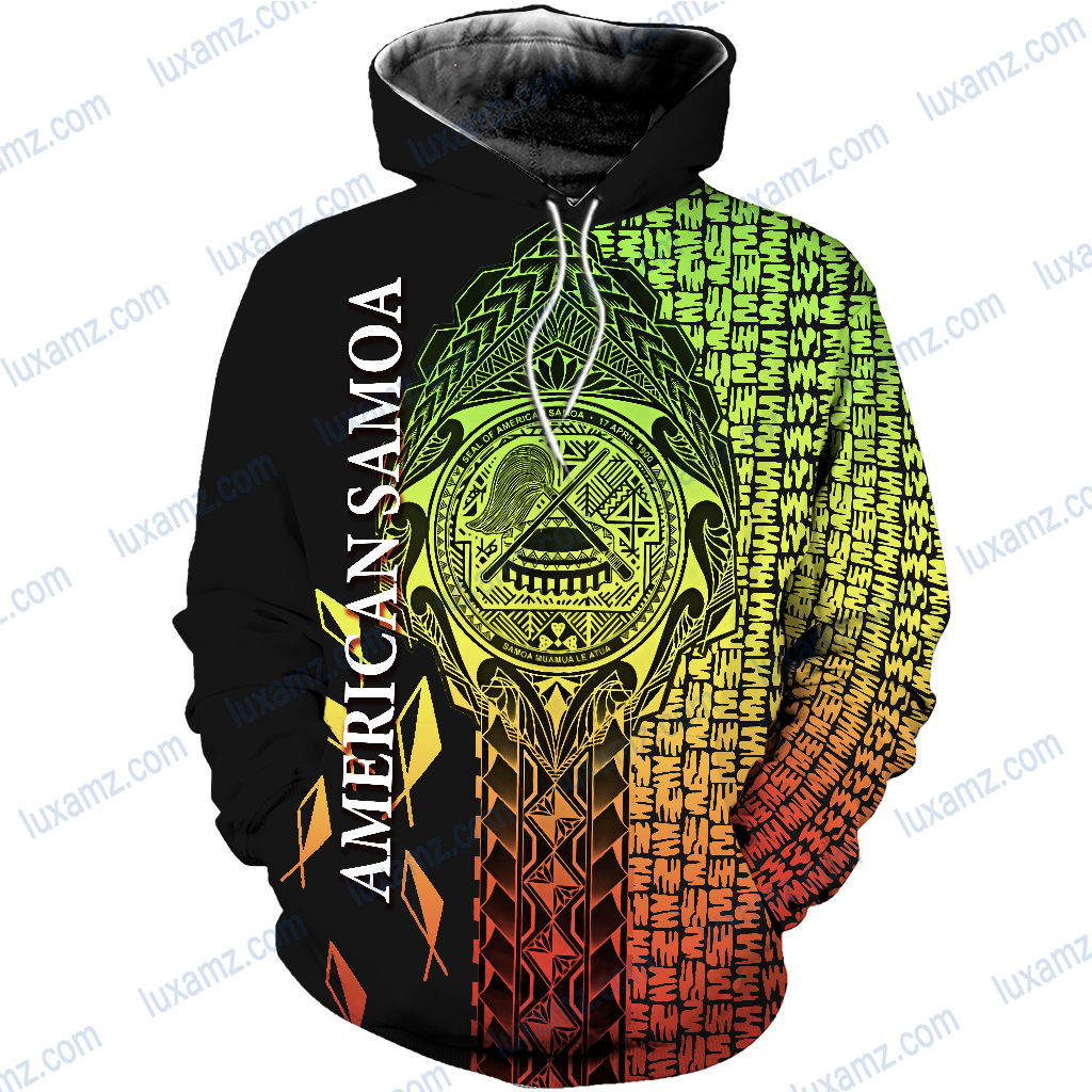 American Samoa Polynesian As Seal Rocket Style All Over Print