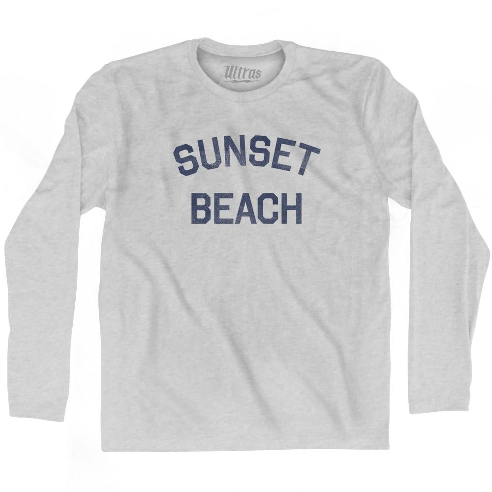 California Sunset Beach Adult Cotton Long Sleeve Vintage T-shirt