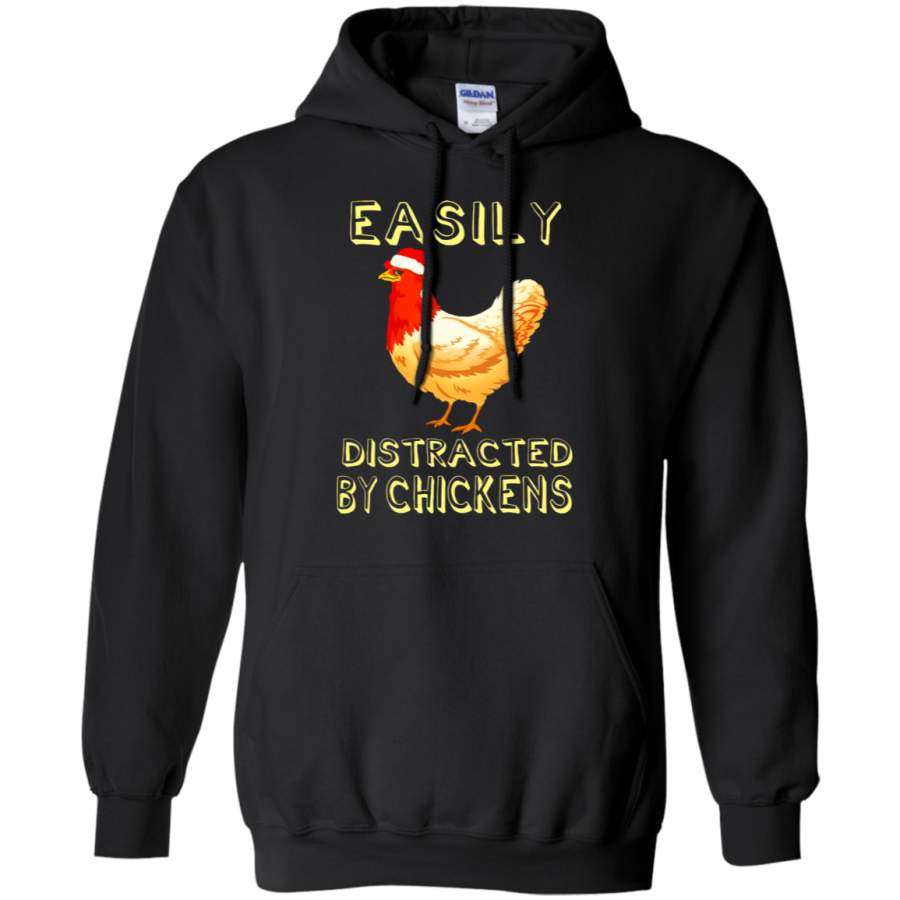 AGR Easily Distracted By Chickens Animals Hoodie