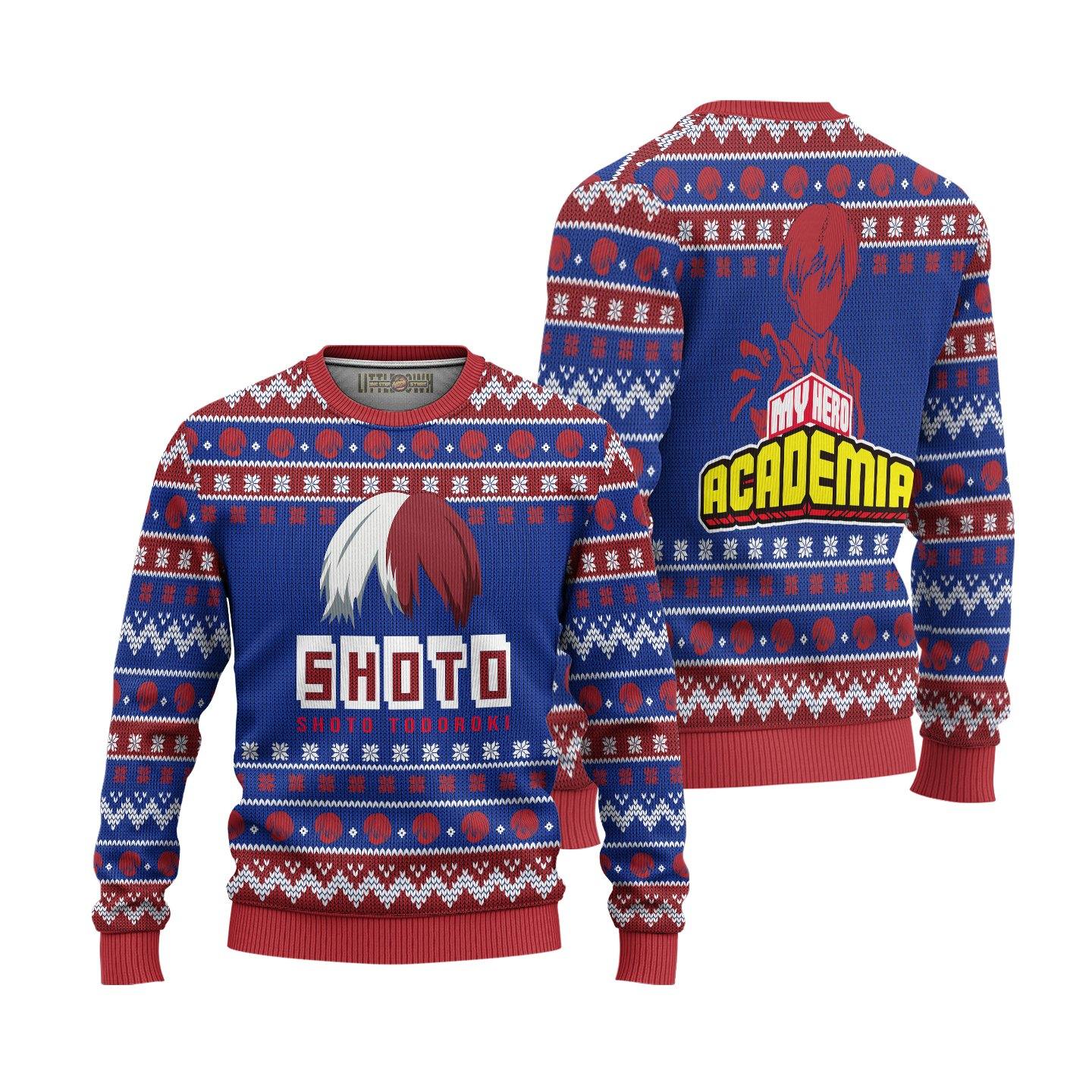 Todoroki My Hero Academia Anime Ugly Christmas Sweater Xmas Gift