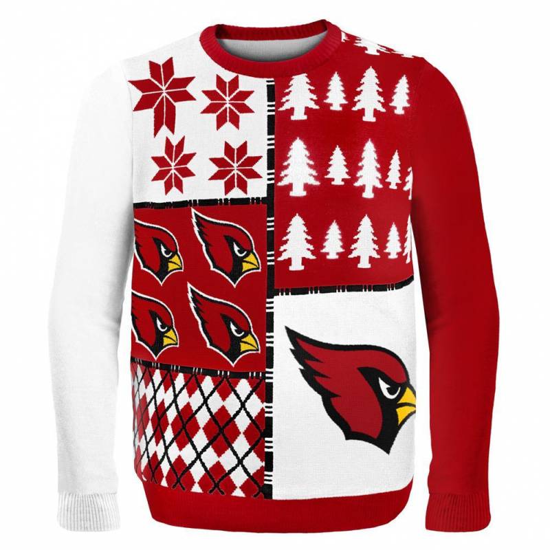 Arizona Cardinals – Busy Block Ugly Christmas Sweater