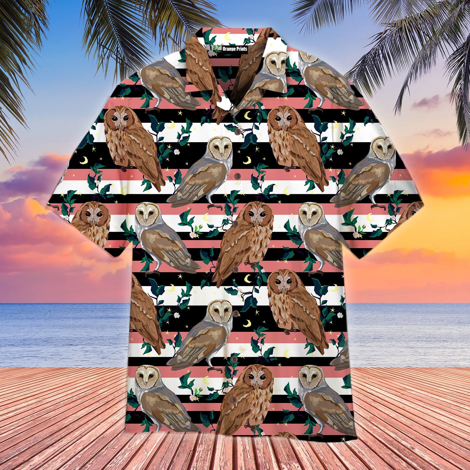 Beutiful Owls Tropical Hawaiian Shirt – For Men And Women