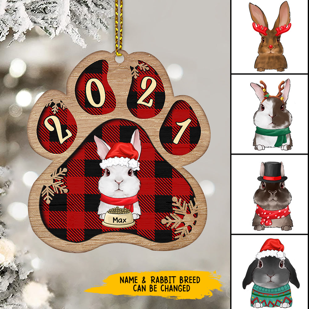 89Customized Christmas Rabbit Lovers Personalized Ornament