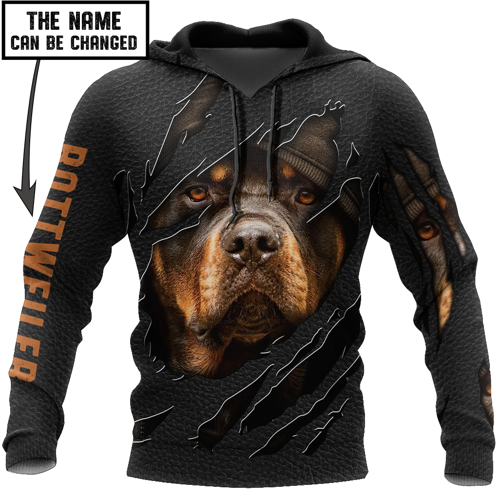 Rottweiler 3D hoodie shirt for men and women custom name ver2