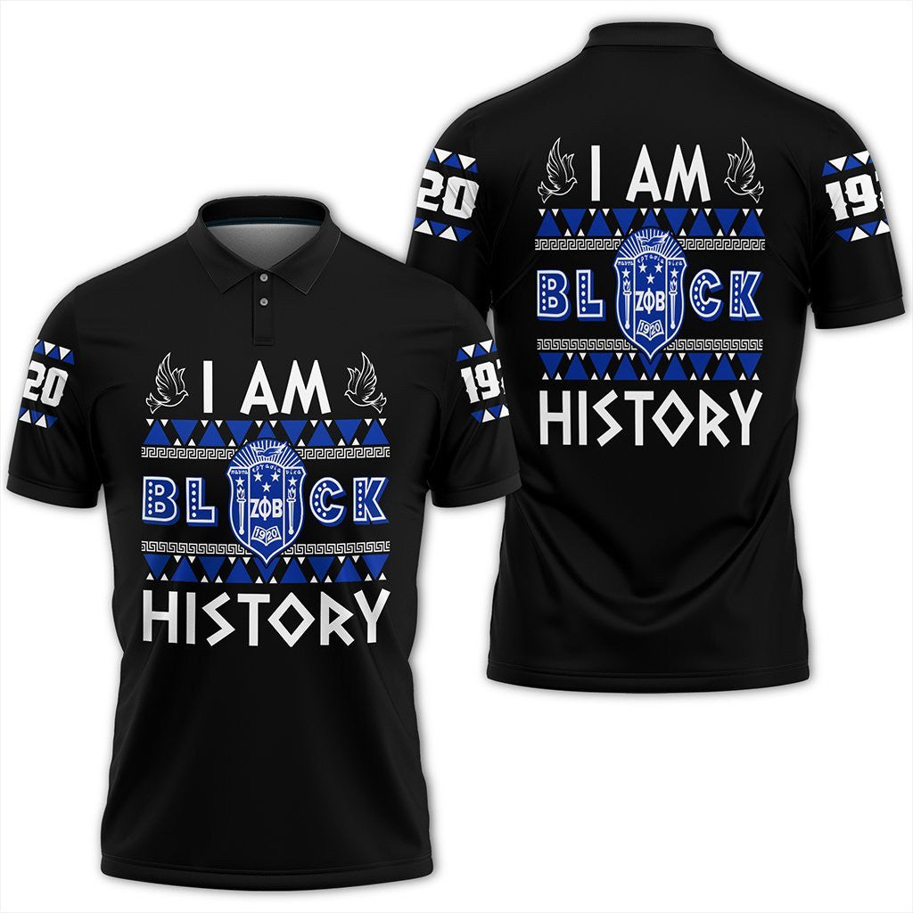 Sorority Polo – I Am Black History Zeta Phi Beta Polo Shirt