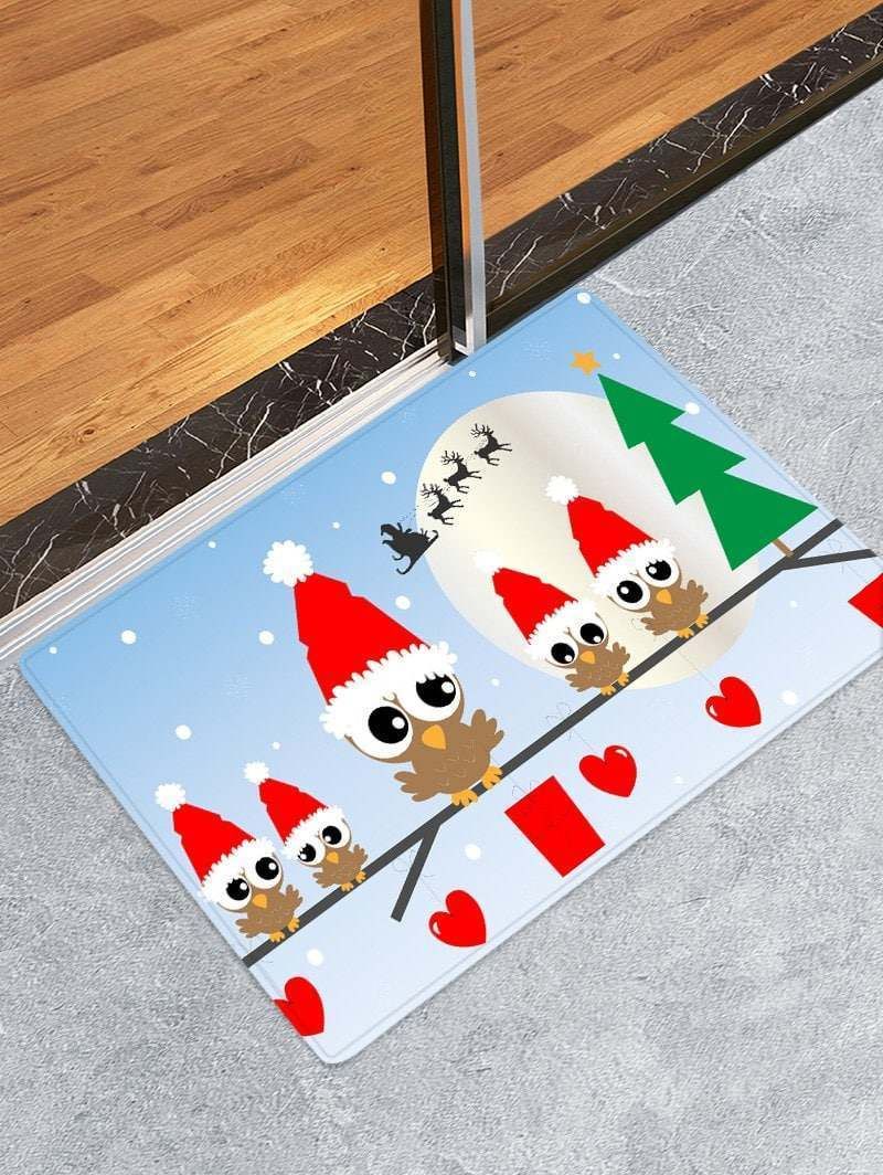 Christmas Hat Bird Heart Clh091083D Doormat