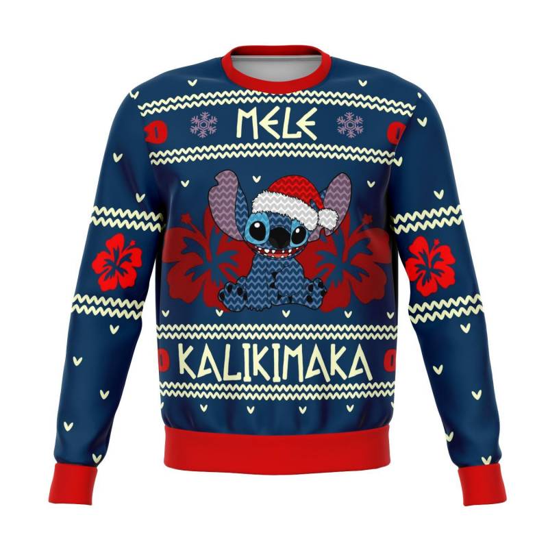 STITCH mele kalikimaka Premium Ugly Christmas Sweater