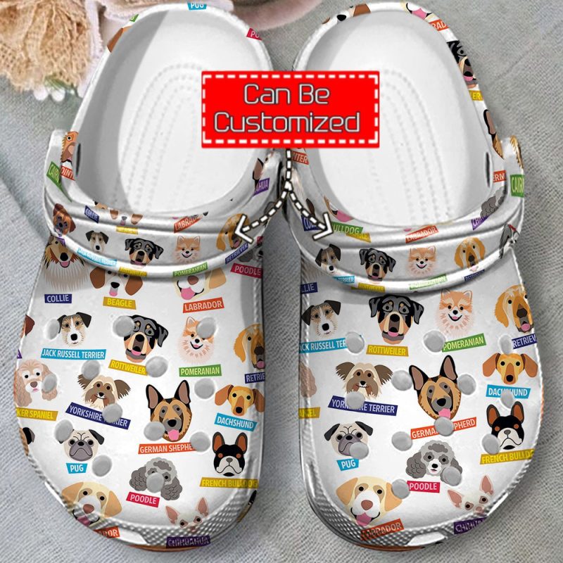 Animal Print – Personalized Dogs Collection Pattern Clog Shoes For Men And Women