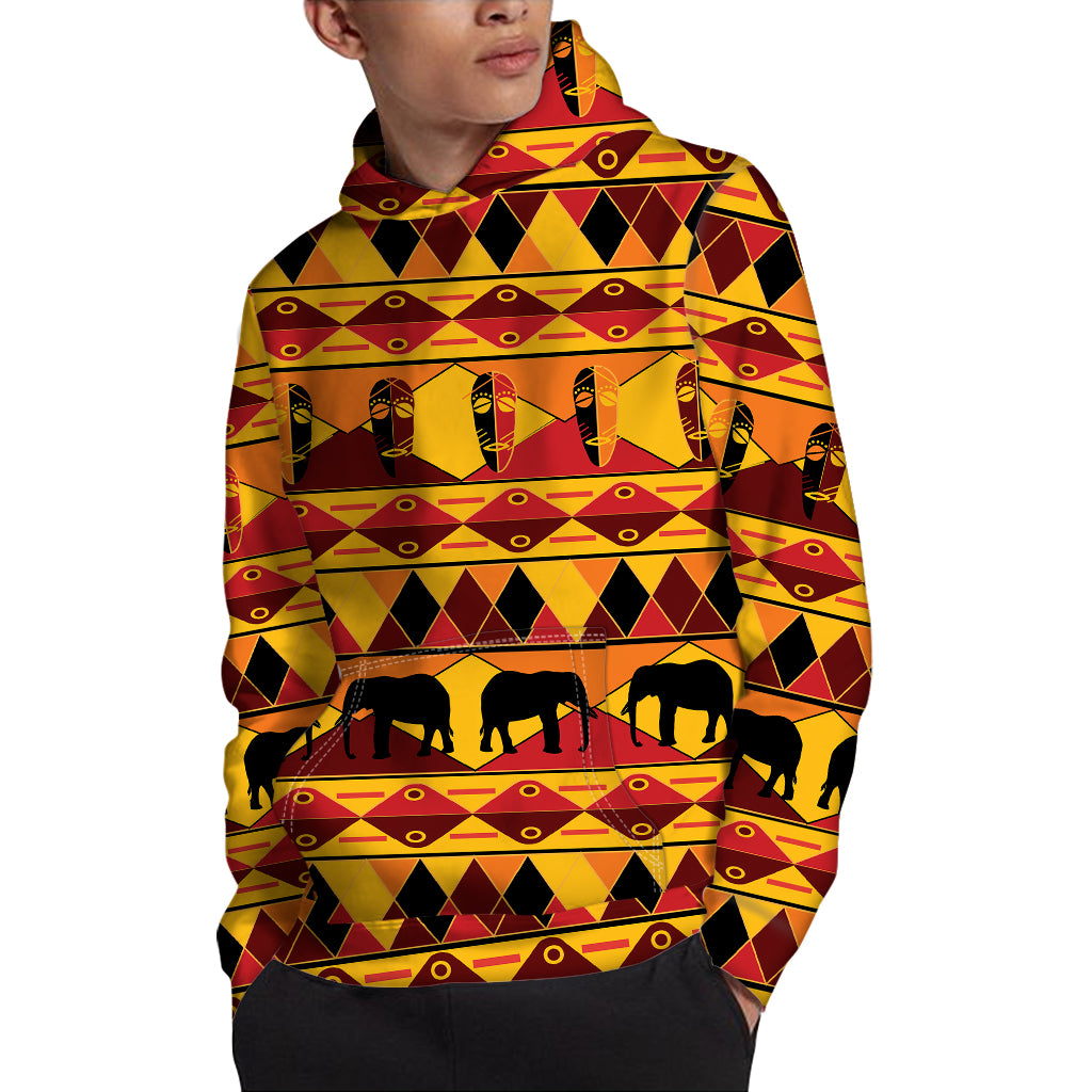 Sunset African Tribal Pattern Print Pullover Hoodie