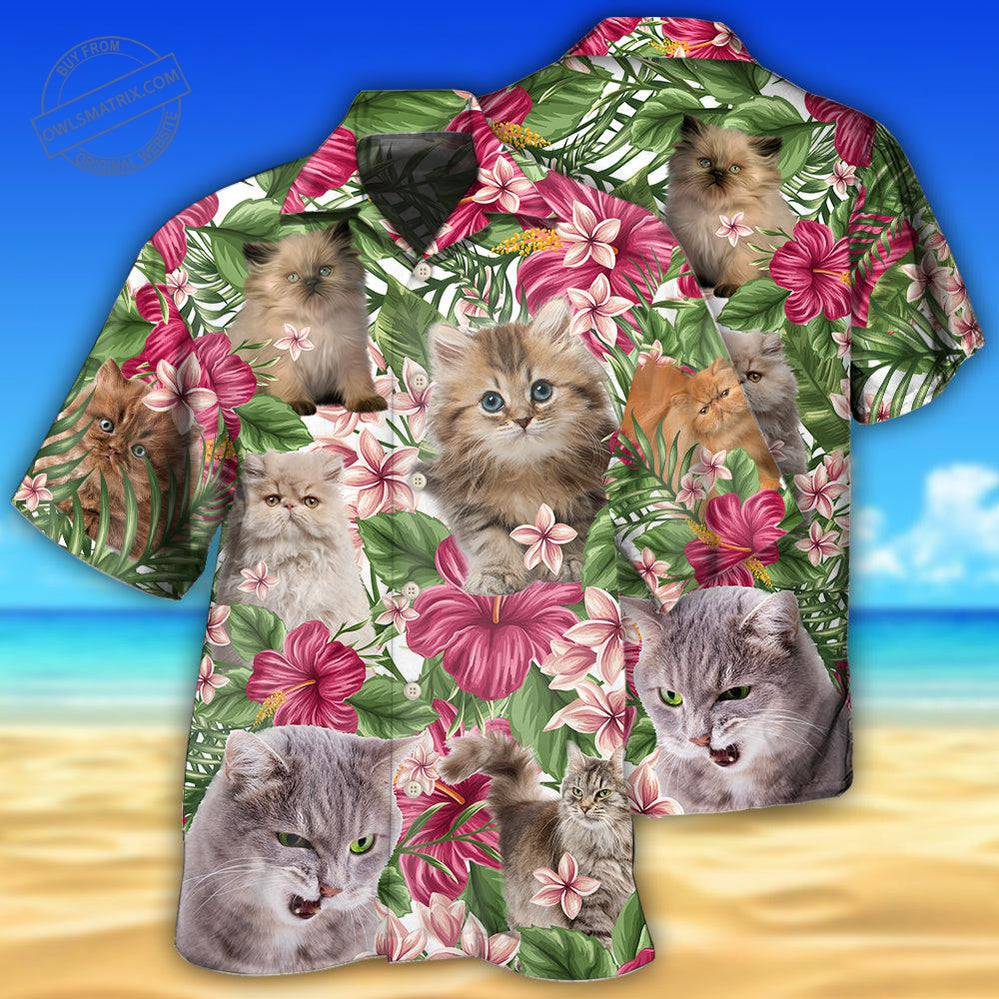 Persisan Cat Tropical Floral Hawaii Shirt Ha61233