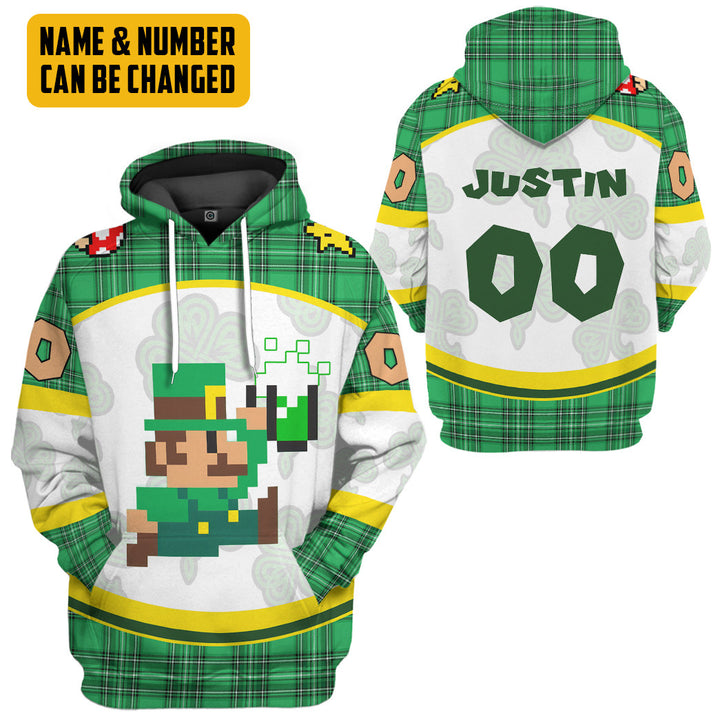 Waybackapparel St Patricks Day Mario Sports Special Ver Custom Name Custom Number 3D All Over Printed