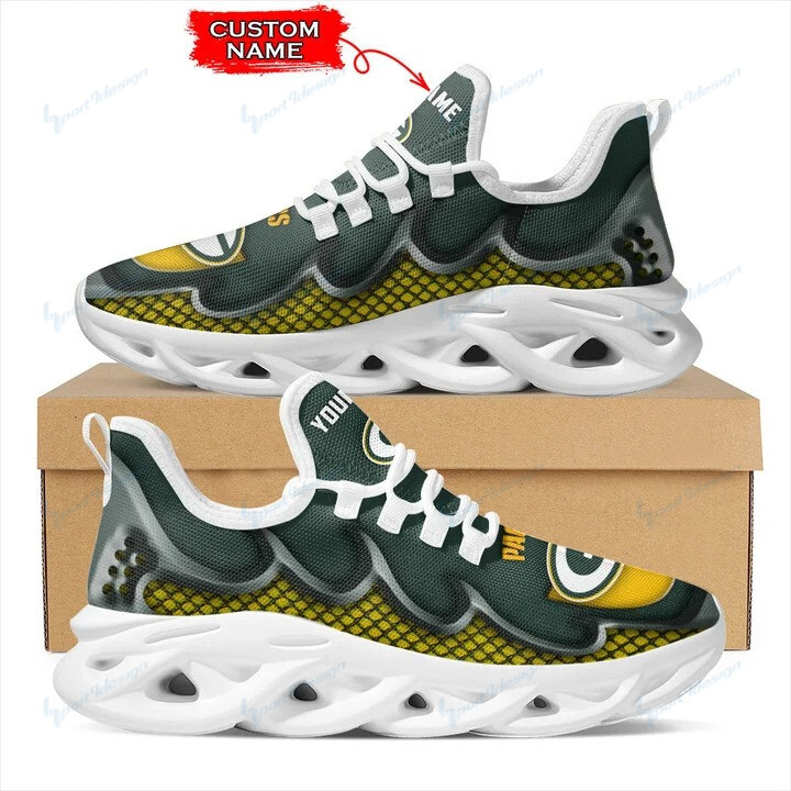 Green Bay Packers Personalized Yezy Running Sneakers Bg396